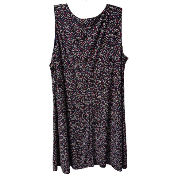 Anne Klein Sleeveless Dress With Geometric Pattern blue multi sz 2X??? dress - Picture 12 of 12